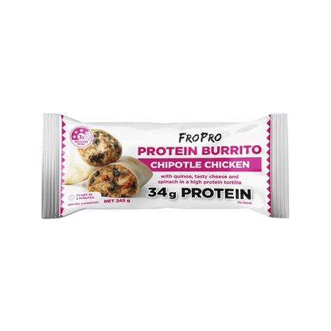 Buy Fropro Protein Chipotle Chicken Burrito 245g Coles