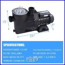 1 5HP Swimming Pool Electric Pump SPA DC 5040 GPH 1 1 2 NPT Water Above