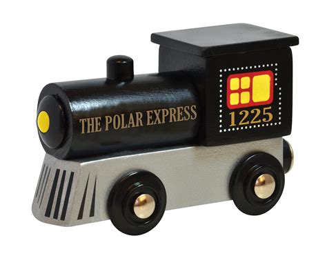 MasterPieces Polar Express Wooden Toy Train Engine for Kids, Magnetic, North Pole Theme ...