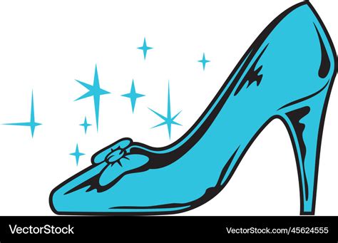 Crystal cinderella slipper Royalty Free Vector Image