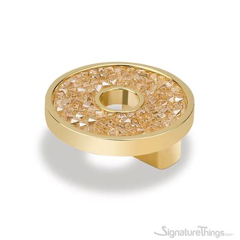 Signaturethings Swarovski Crystal Round Cabinet Knob And Pull