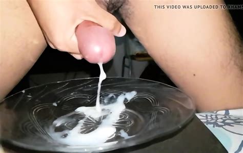 Indonesian Amateur Masturbation Slow Motion Cum On The Plate