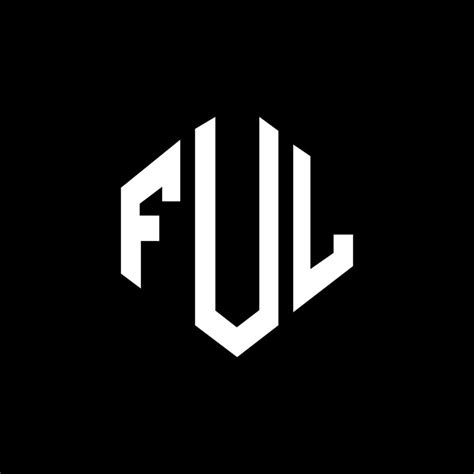 FUL letter logo design with polygon shape. FUL polygon and cube shape ...