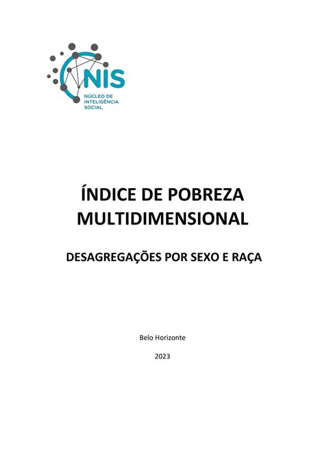 Pdf Índice De Pobreza Multidimensional DesagregaÇÕes Por Sexo E RaÇa