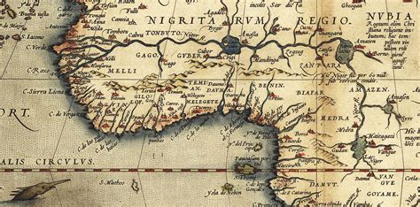 Africa Wall Art Old Map 1580 60 X 43 African Decor OldMapster