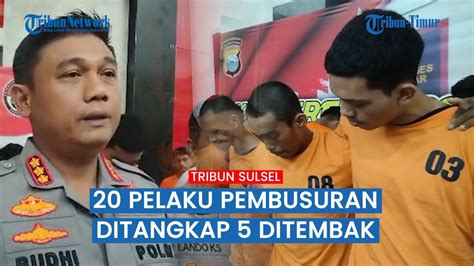 Polisi Tangkap 20 Pelaku Busur Di Makassar 5 Ditembak YouTube