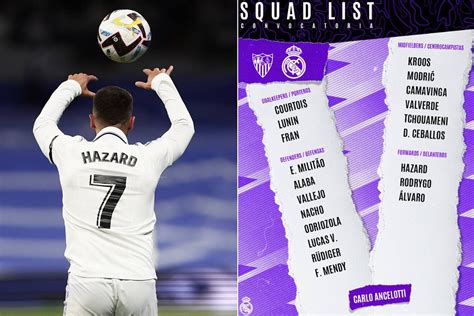 Real Madrid La Convocatoria Del Real Madrid Contra El Sevilla Cinco