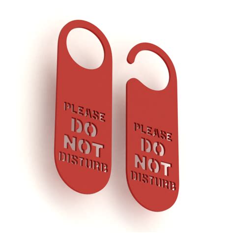 Printable Do Not Disturb Door Hanger Set 2 Modelo De Impressão 3d In