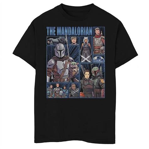 Boys 8 20 Star Wars The Mandalorian Cast Of Many Group Shot Graphic Tee