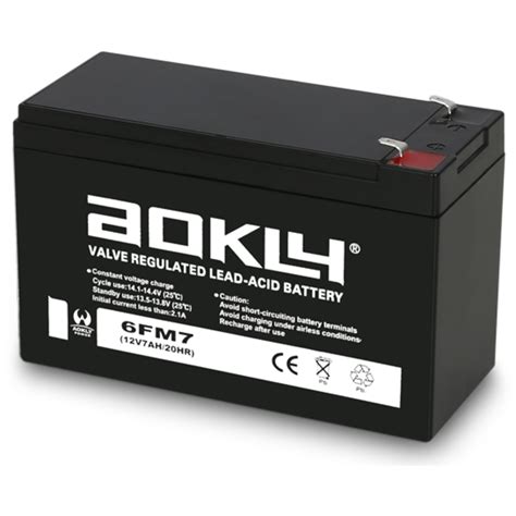 Batería Aokly Agm Vrla Battery 6FM7 AGM 12V 7Ah 7 152x65x95mm