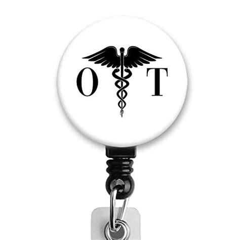 Amazon Classic Caduceus Ot Occupational Therapy Retractable Badge