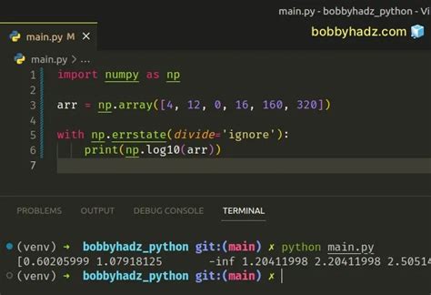 NumPy RuntimeWarning Divide By Zero Encountered In Log10 Bobbyhadz