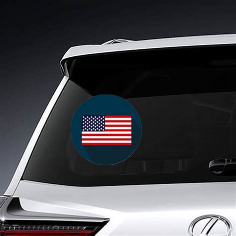 American Flag Circle Sticker