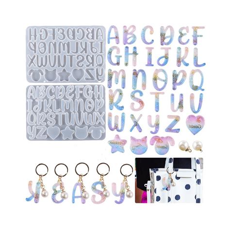 Alphabet Silicone Resin Molds Epoxy Molds Keychain Resin - Etsy