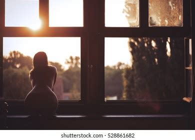 Beautiful Naked Woman Sitting On Window Stock Photo Shutterstock