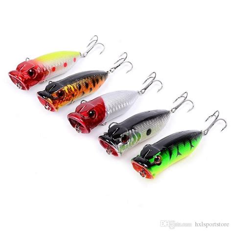 2020 Fishing Topwater Floating Popper Poper Lure Hooks Crank Baits