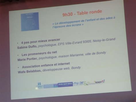 Sism Table Ronde Le D Veloppement De L Enfant Et Des Ados L