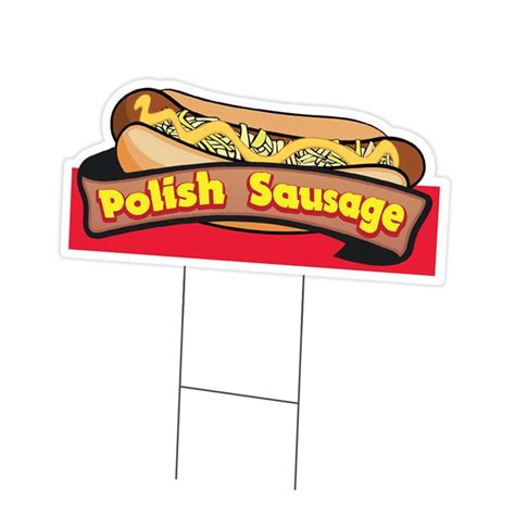 Signmission 12 X 16 In Yard Sign And Stake Polish Sausage