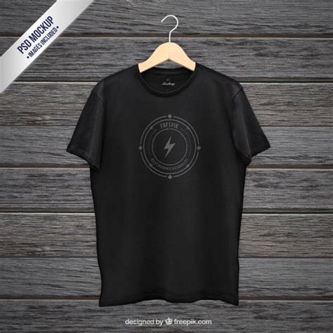 25+ Black T-Shirt Mockup Templates – Free PSD Download