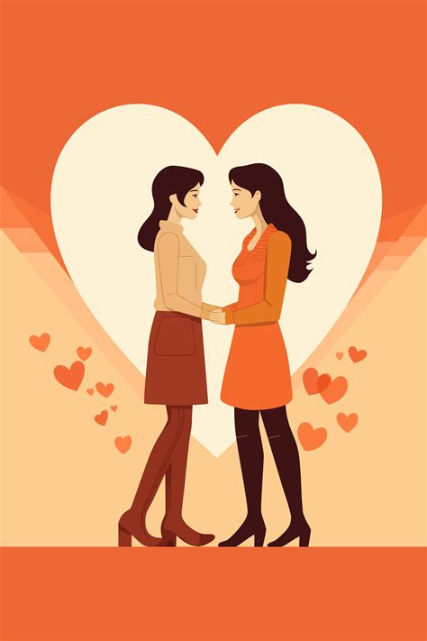 LGBT Couple Lesbian Flat Art Vector Art At Vecteezy