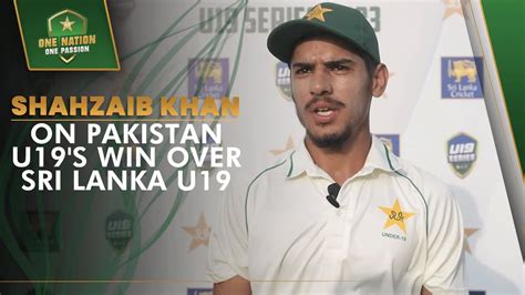 Player Of The Match Shahzaib Khan On Pakistan U S Win Over Sri Lanka