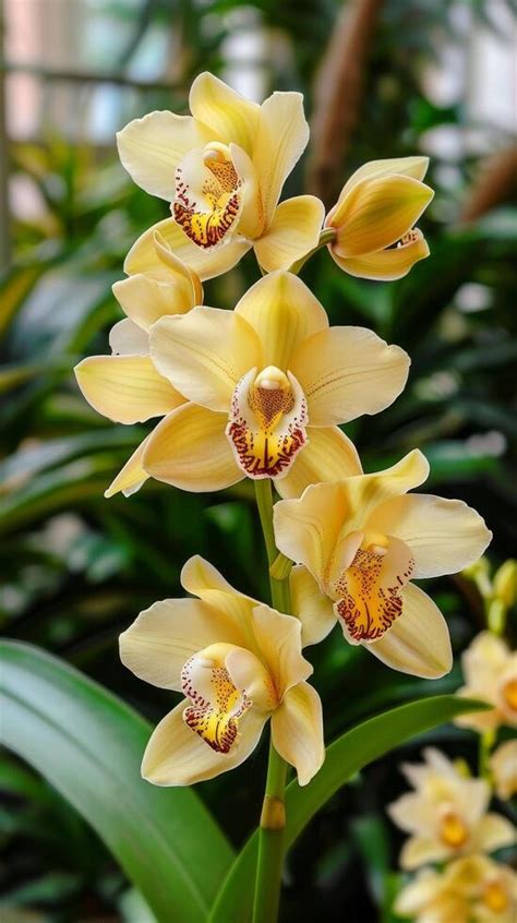 Elegant Yellow Orchids 43420245 Stock Photo at Vecteezy