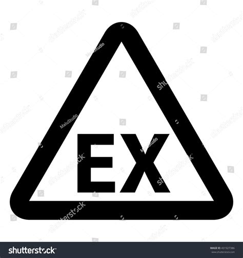 Atex Explosive Atmosphere Area Zone Warning Stock Vector (Royalty Free ...