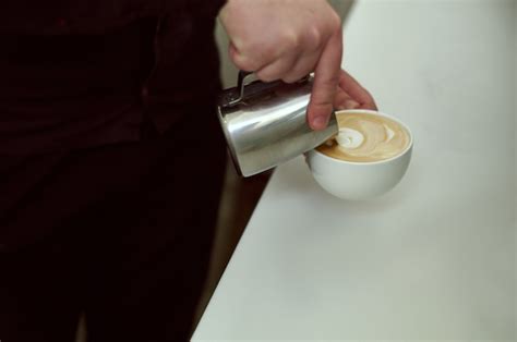 Premium Photo How To Make Latte Art By Barista Focus In Milk And Coffee