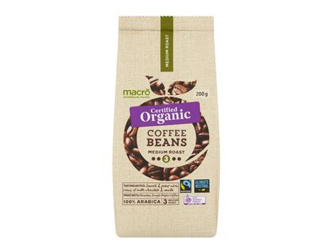 Macro Organic Fairtrade Coffee Beans Medium 200g Best Price In Sri