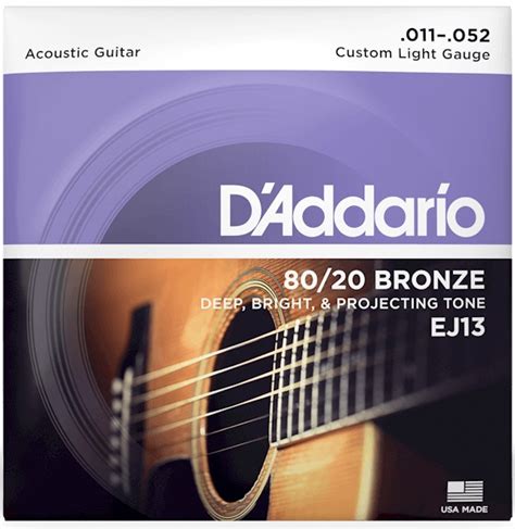 D Addario EJ13 BRONZE 11 52 Струни для акустичної гітари