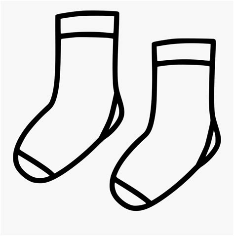 Baby Socks - Sock Clip Art Black And White , Free Transparent Clipart - ClipartKey