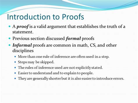 Introduction To Proofs Ppt Download