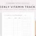 Weekly Vitamin Tracker Printable Supplement Checklist Daily Vitamin