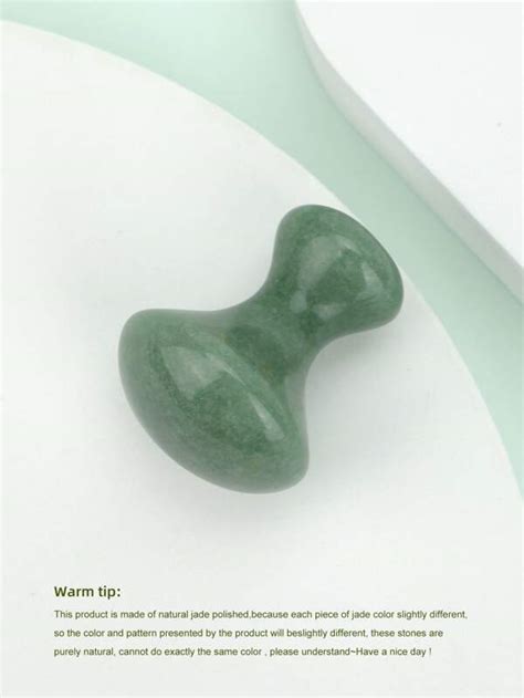 Herramienta De Masaje Gua Sha Con Forma De Hongo Piedra De Jade