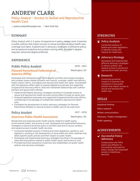 Policy Analyst Resume Examples Guide For