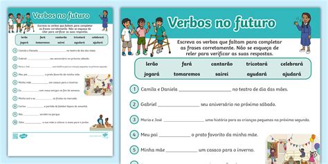 Verbo Ler No Futuro - Complete com os verbos no futuro (teacher made) - Twinkl