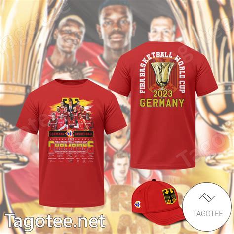 Germany Basketball 2023 Fiba World Cup Champions Signatures T-shirt ...