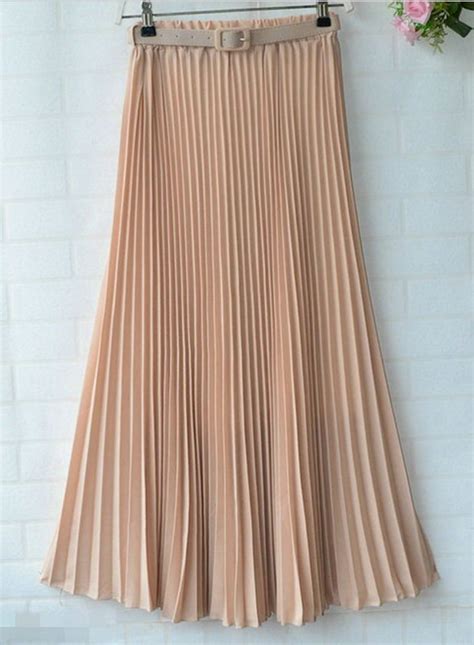 Black Blue Pink Yellow Red Khaki Floor Length Maxi Skirts Womens Curved