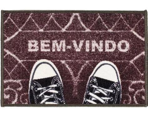 Tapete Capacho Decorativo Bem Vindo Para Porta Entrada Antiderrapante