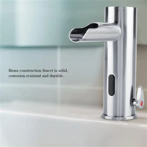 Deck Mount Bathroom Sink Tap Automatic Touch Free Sensor Faucet