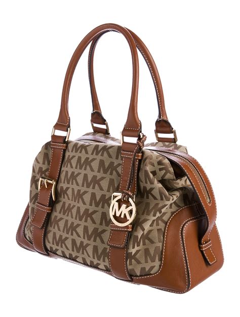 Michael Michael Kors Monogram Canvas Shoulder Bag Handbags Wm