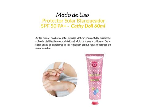 Ripley 3 PROTECTOR SOLAR BLANQUEADOR SPF 50 PA CATHY DOLL 60ML