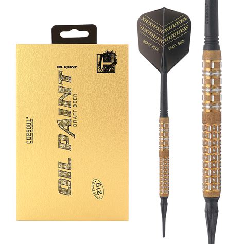 CUESOUL DRAFT BEER 21g Soft Tip 90 Tungsten Dart Set With Oil Paint