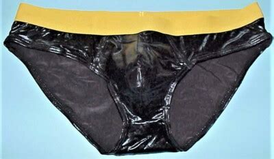 A Black Liquid Skin Bikini In Size Xl With Deep Uplifting Front Pouch Ebay