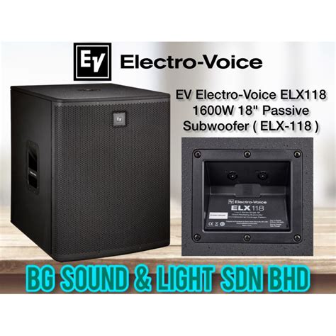 Ev Electro Voice Elx W Passive Subwoofer Elx