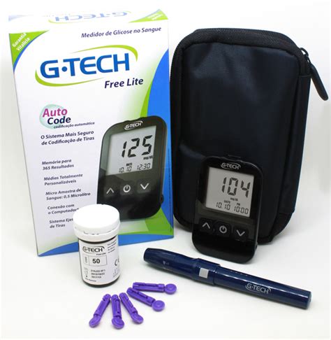 Kit Medidor De Glicose Free Lite G Tech