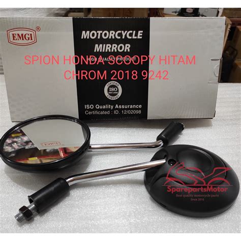 Jual SPION MOTOR EMGI SCOOPY 2018 GAGANG CHROME KACA CEMBUNG 9242