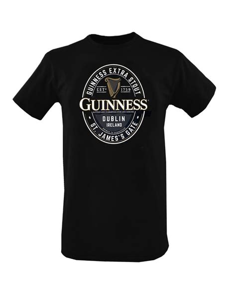 Guinness Black English Label T Shirt