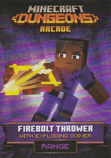 Minecraft Dungeons Arcade Series 2 Card 31 Armor Grim Armor Foil