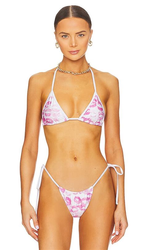 Frankies Bikinis X Sydney Sweeney Nick Shine Bikini Top In Pink Angel